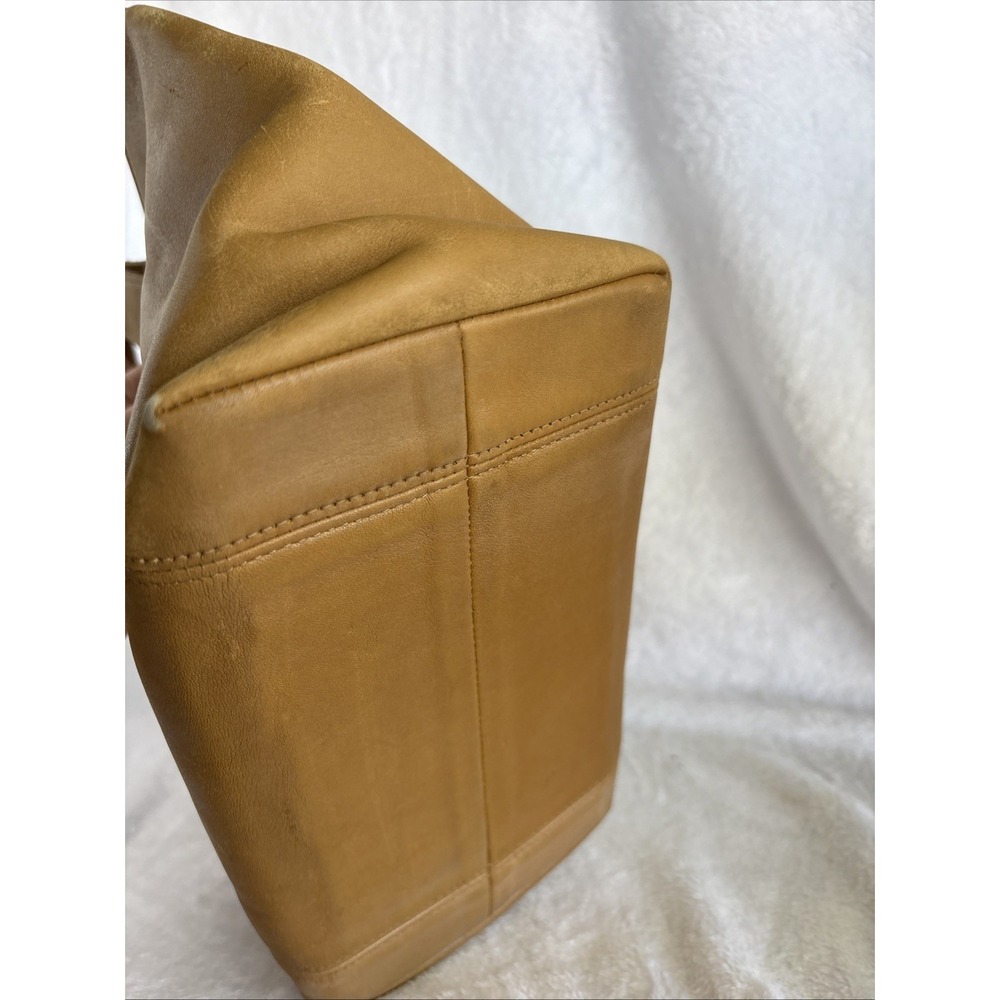 Vintage COACH Waverly Tote Bag Camel Tan Leather Zip Closure 4133 90s Costa Rica - Picture 12 of 16